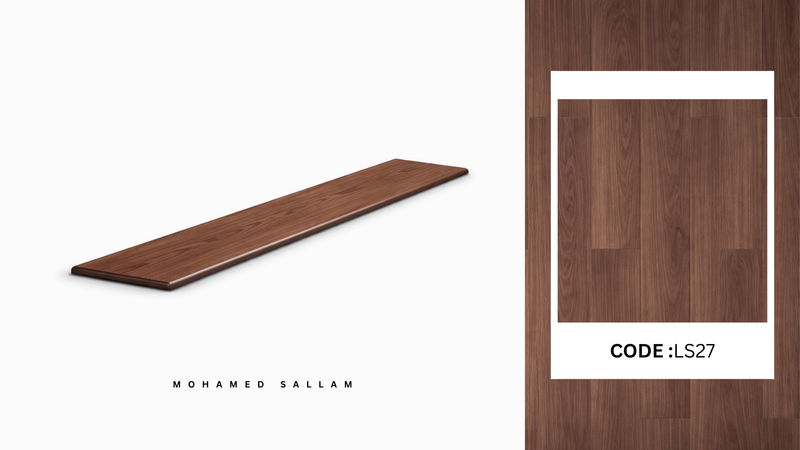 LS27 Dark Walnut SPC flooring plank swatch