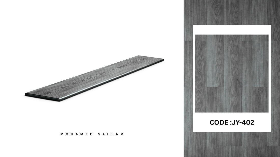 JY-402 Cool Grey SPC flooring plank swatch