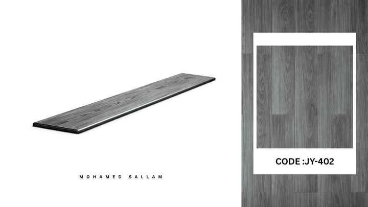JY-402 Cool Grey SPC flooring plank swatch
