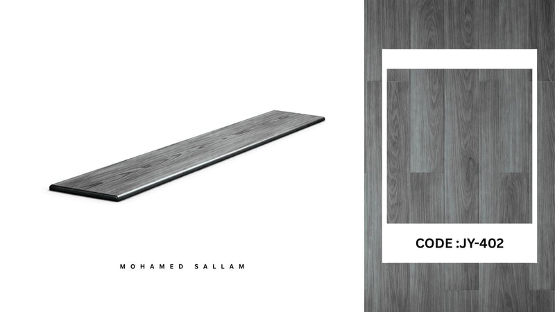 JY-402 Cool Grey SPC flooring plank swatch