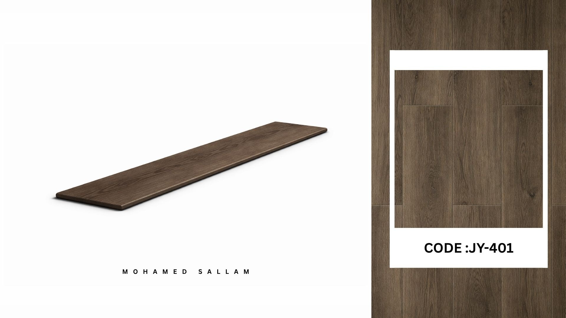 JY-401 Taupe Brown SPC flooring plank swatch