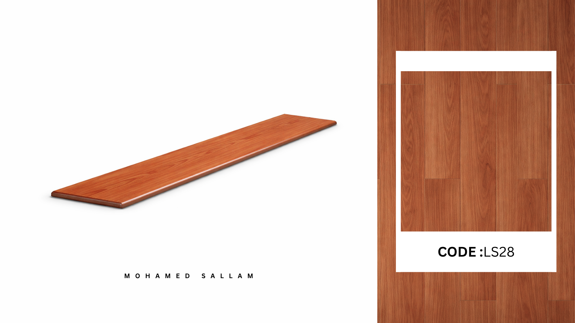 LS28 Cherry Red SPC flooring plank swatch