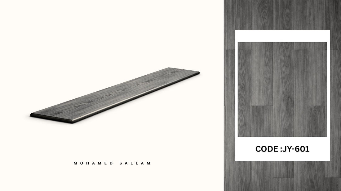 JY-601 Warm Grey SPC flooring plank swatch