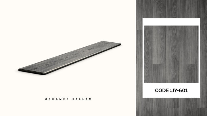 JY-601 Warm Grey SPC flooring plank swatch