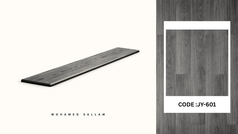 JY-601 Warm Grey SPC flooring plank swatch