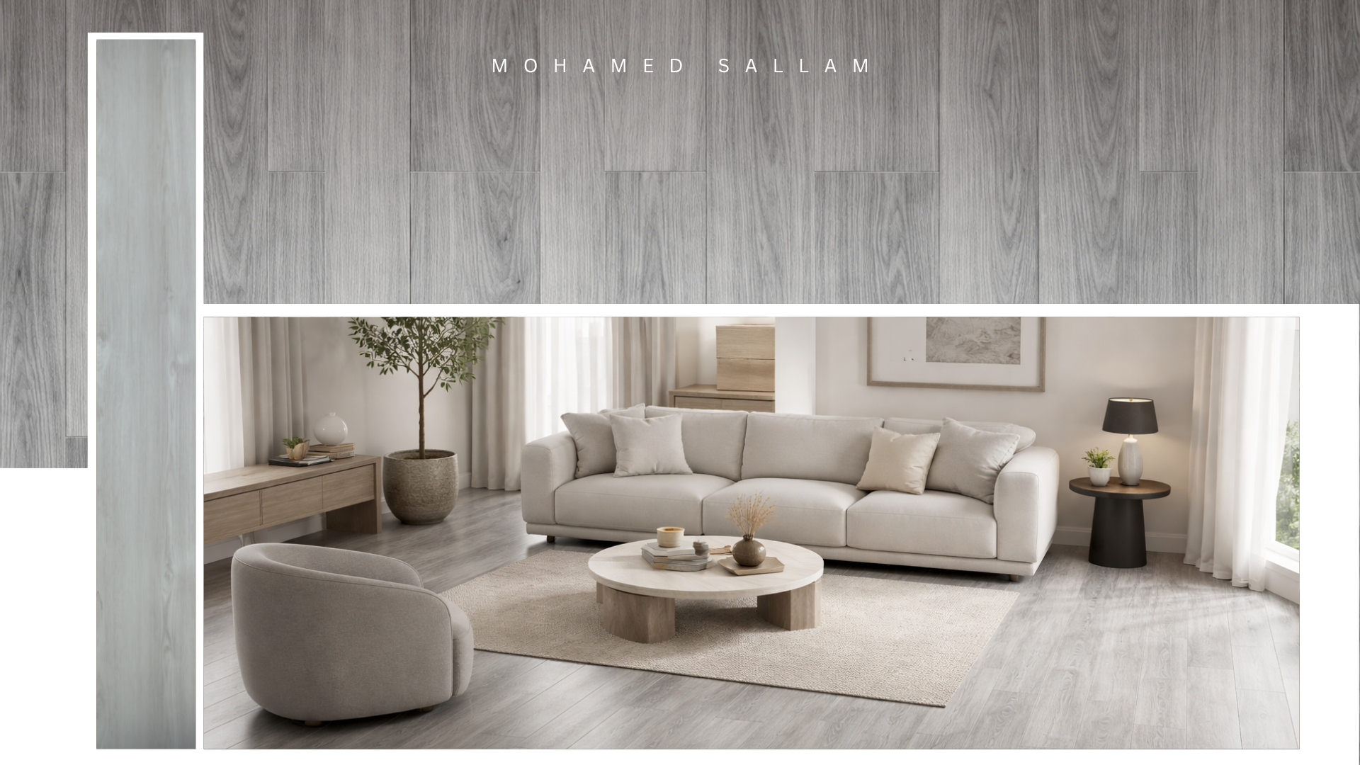 LS25 Light Grey SPC flooring installed in living room