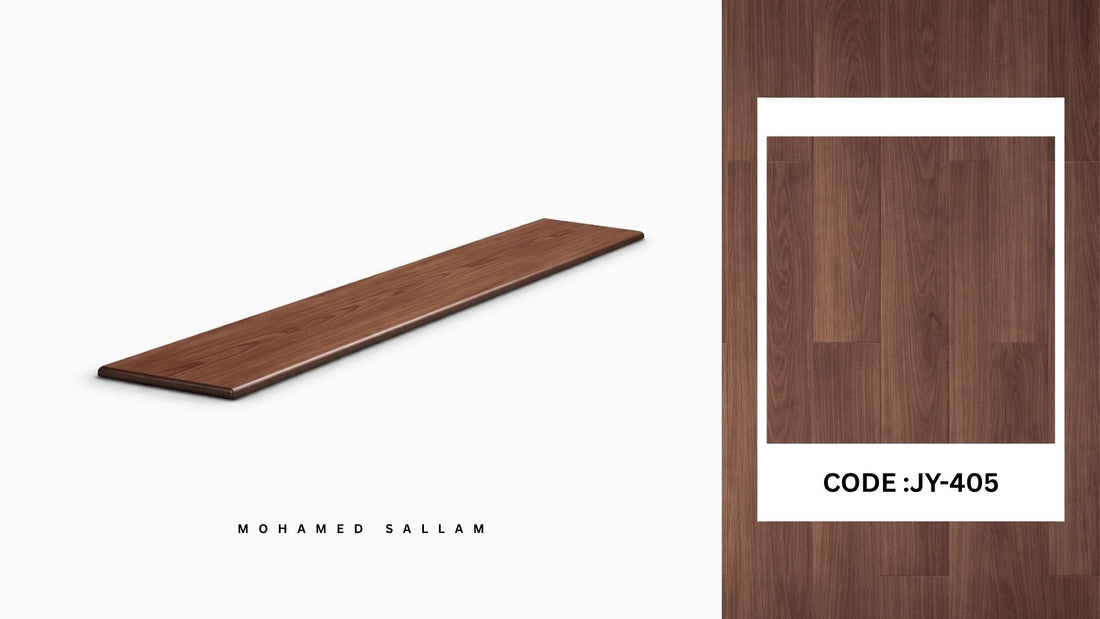 JY-405 Deep Walnut SPC flooring plank swatch