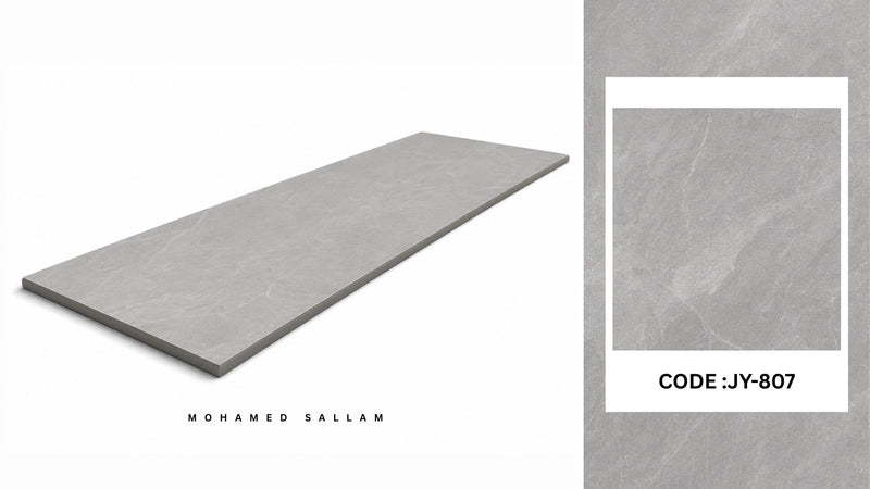 JY-807 Grey SPC stone-look tile swatch