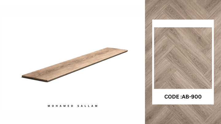 AB-900 Sand herringbone SPC flooring swatch