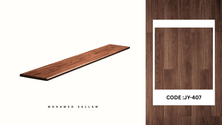 JY-407 Dark Walnut SPC flooring plank swatch