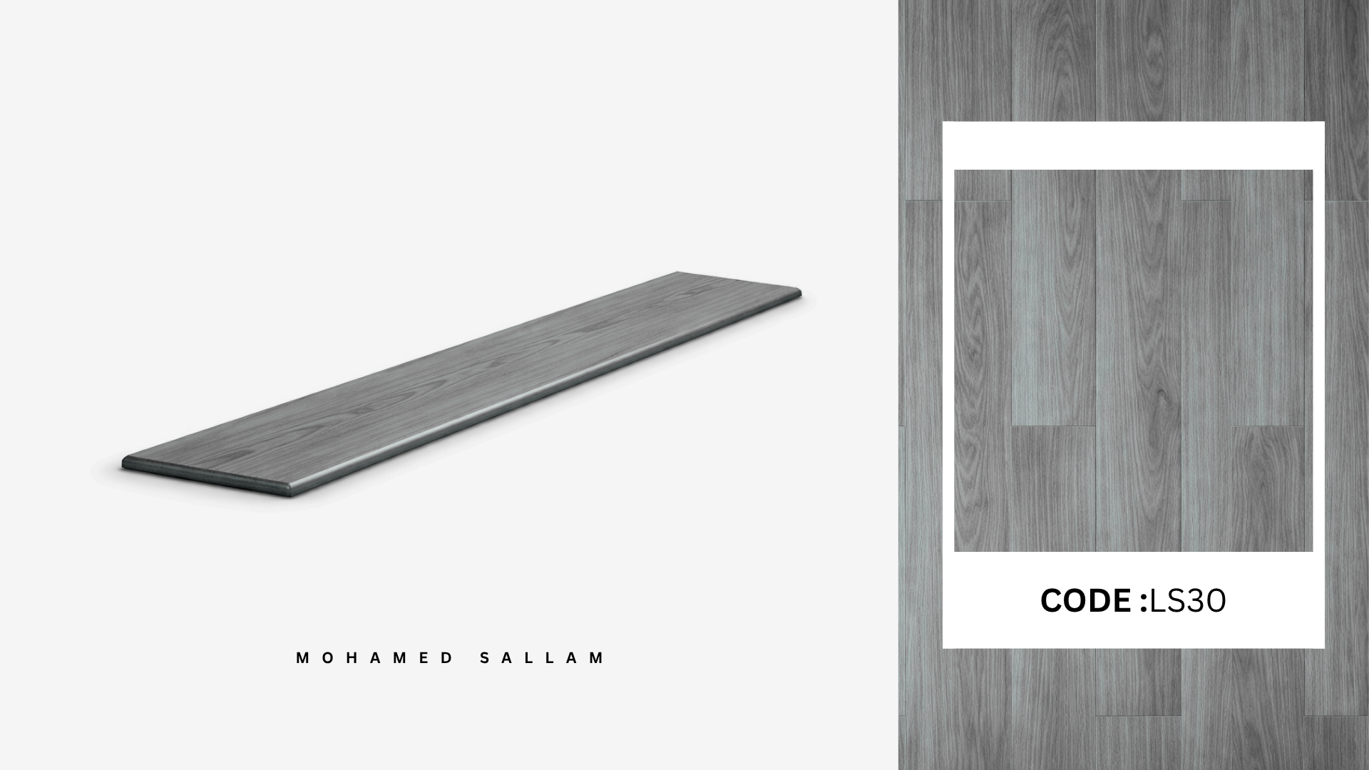 LS30 Cool Grey SPC flooring plank swatch