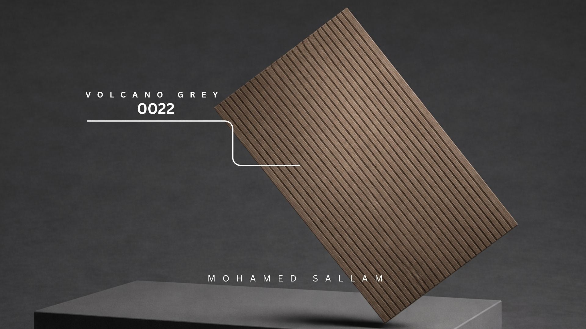 Volcano Grey (0022) - PU Foam Linear Texture