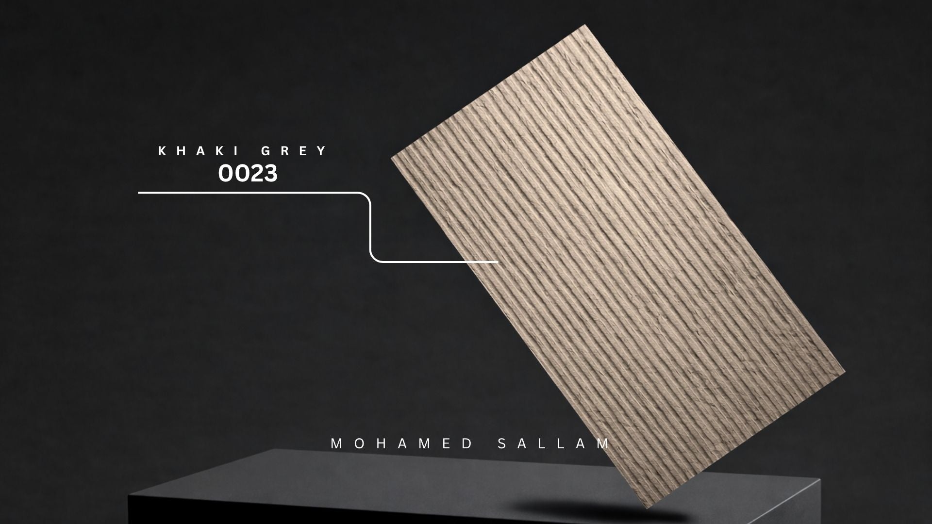Khaki Grey (0023) - PU Foam Linear Texture