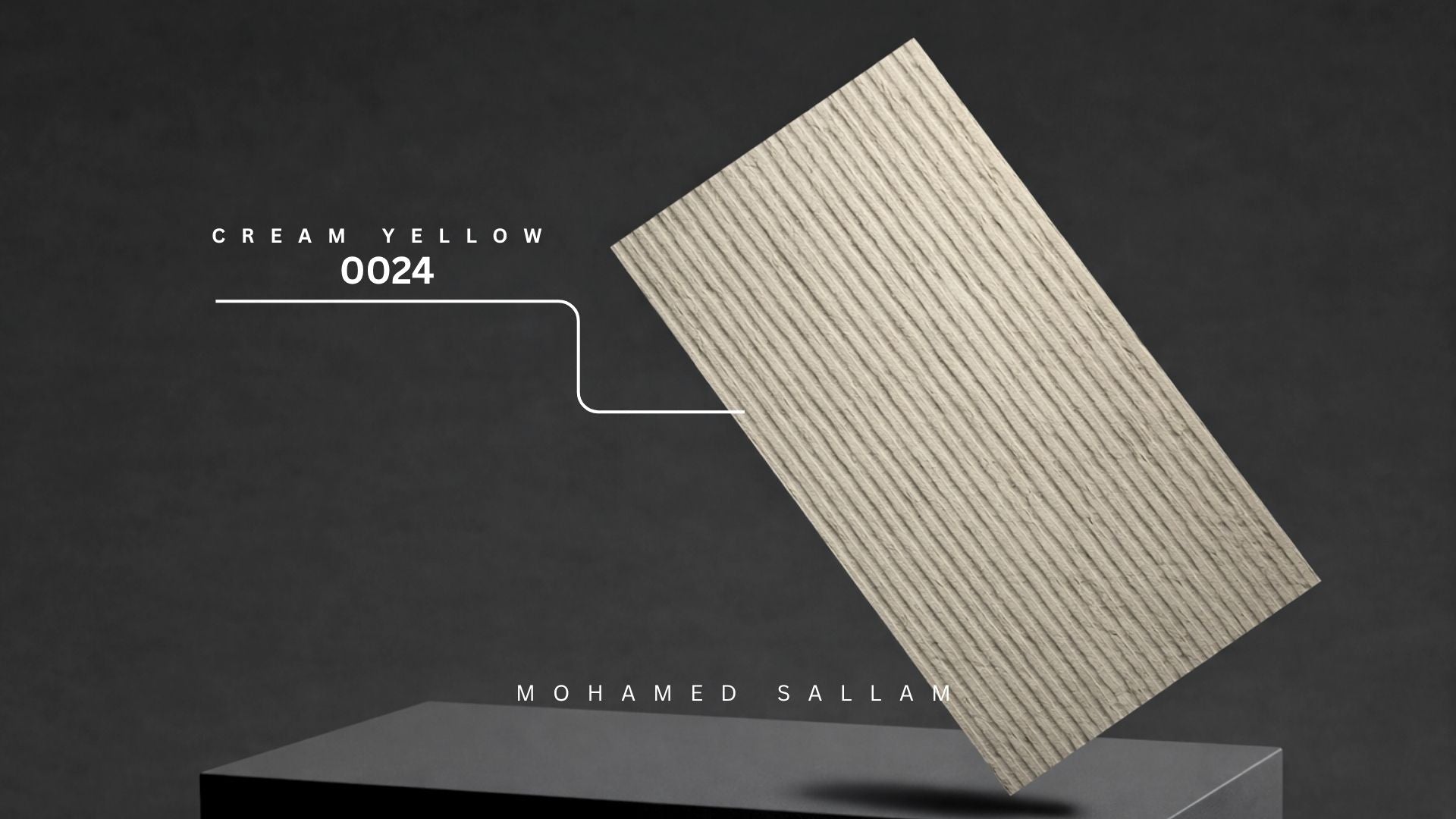 Cream Yellow (0024) - PU Foam Linear Texture