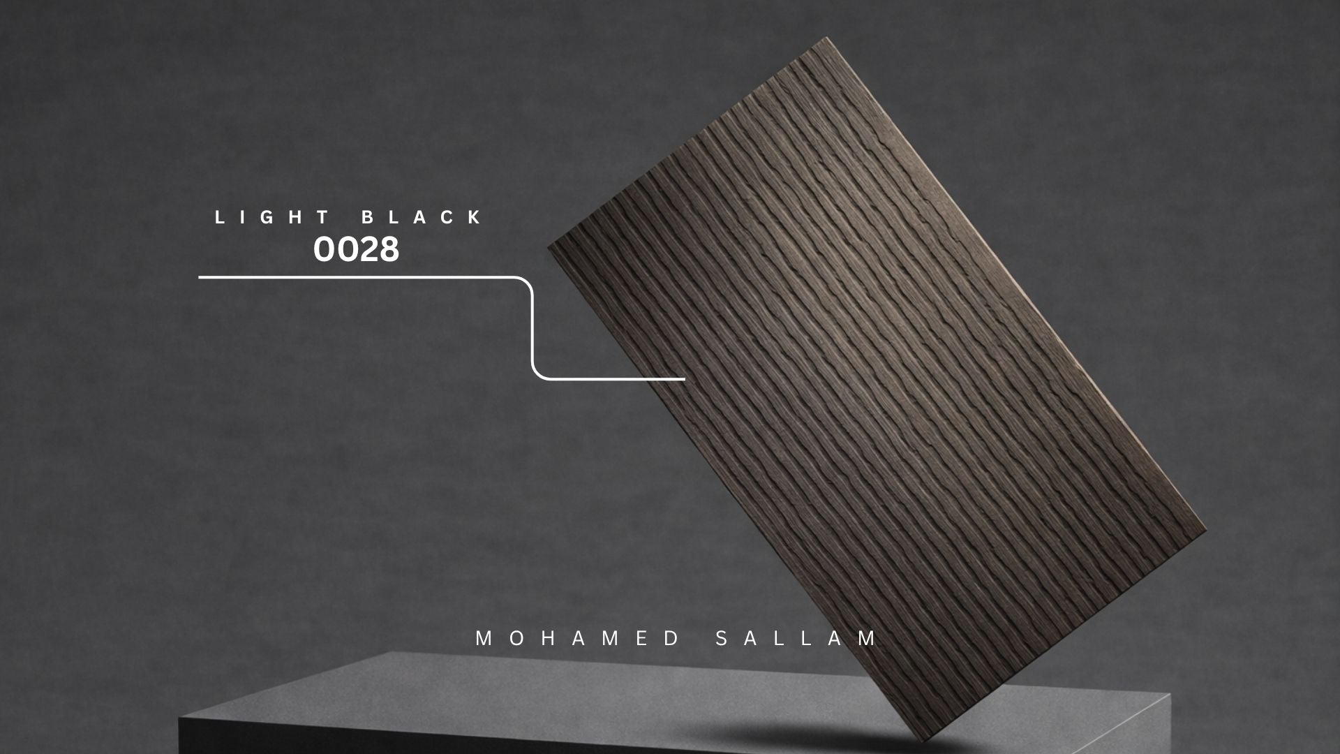 Light Black (0028) - PU Foam Linear Texture