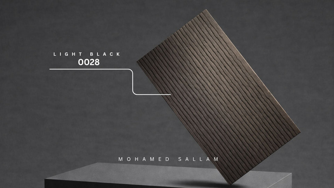 Light Black (0028) - PU Foam Linear Texture