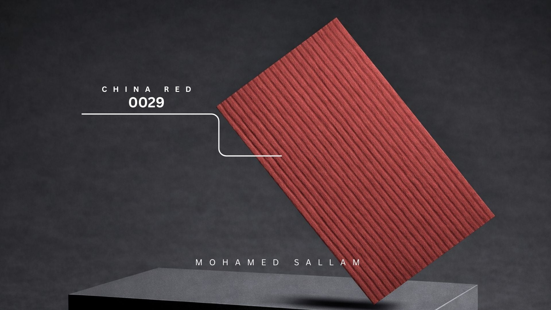 China Red (0029) - PU Foam Linear Texture