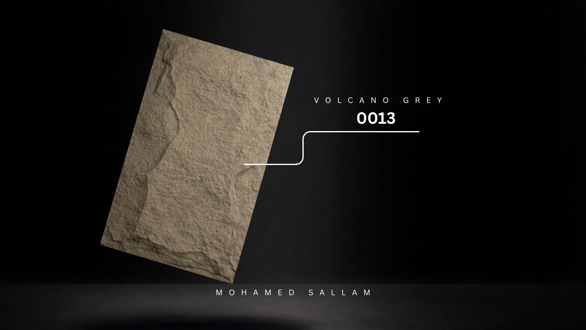 Volcano Grey (0013) - PU Foam Stone Texture