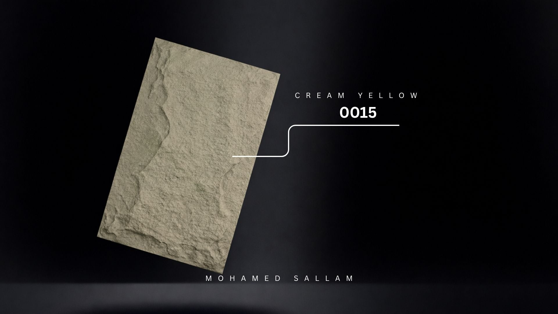 Cream Yellow (0015) - PU Foam Stone Texture