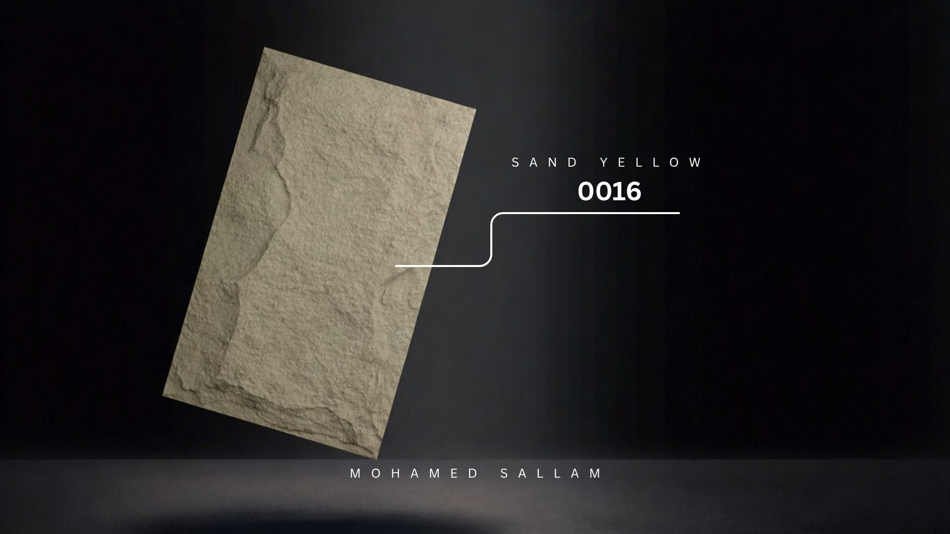 Sand Yellow (0016) - PU Foam Stone Texture