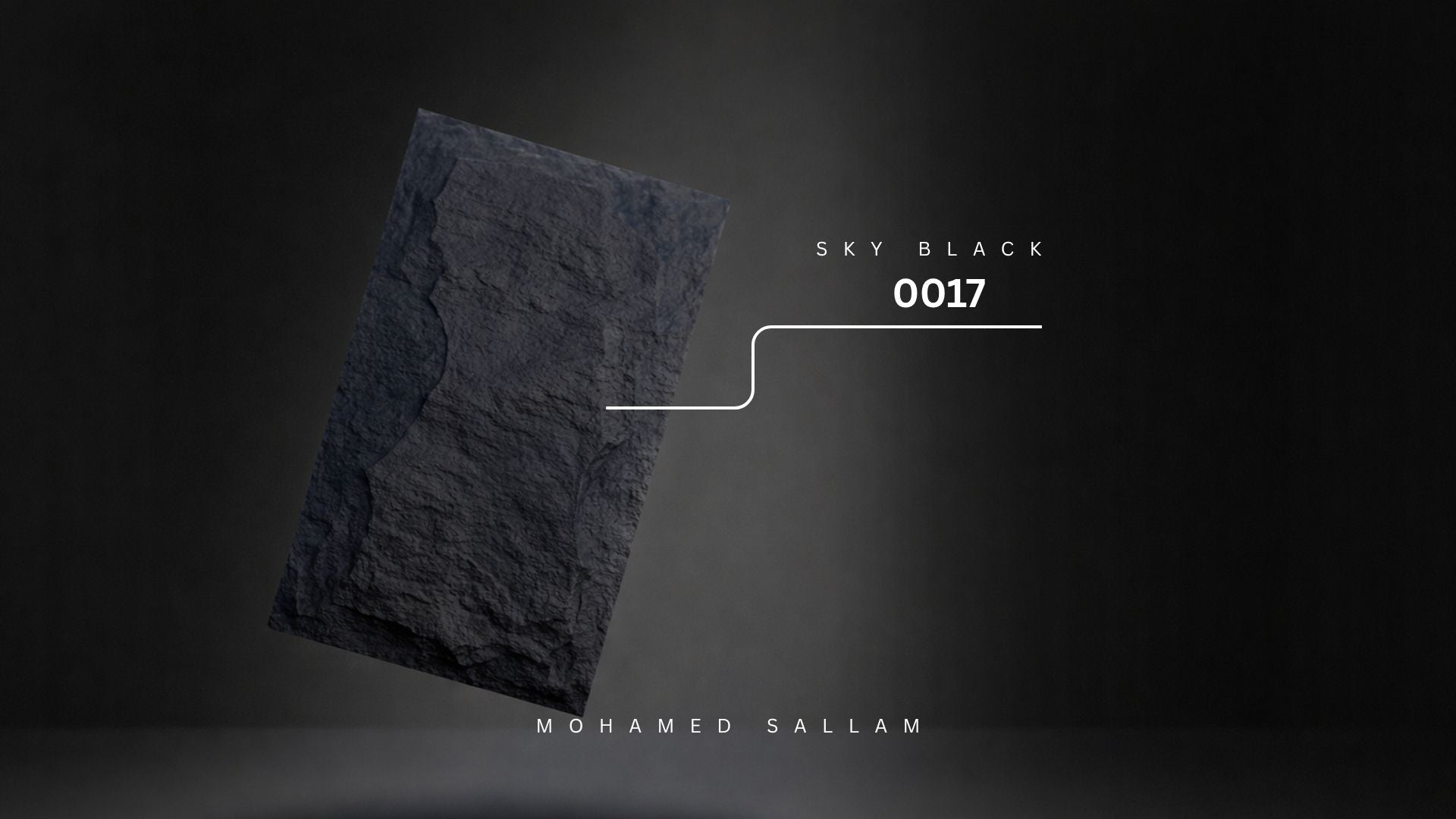 Sky Black (0017) - PU Foam Stone Texture