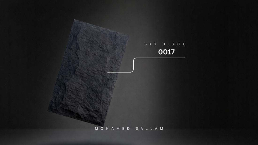 Sky Black (0017) - PU Foam Stone Texture