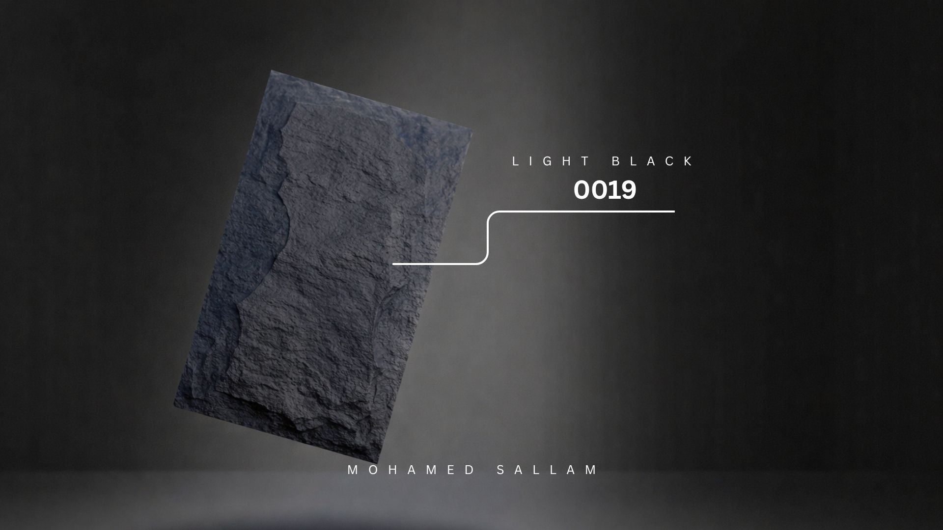 Light Black (0019) - PU Foam Stone Texture