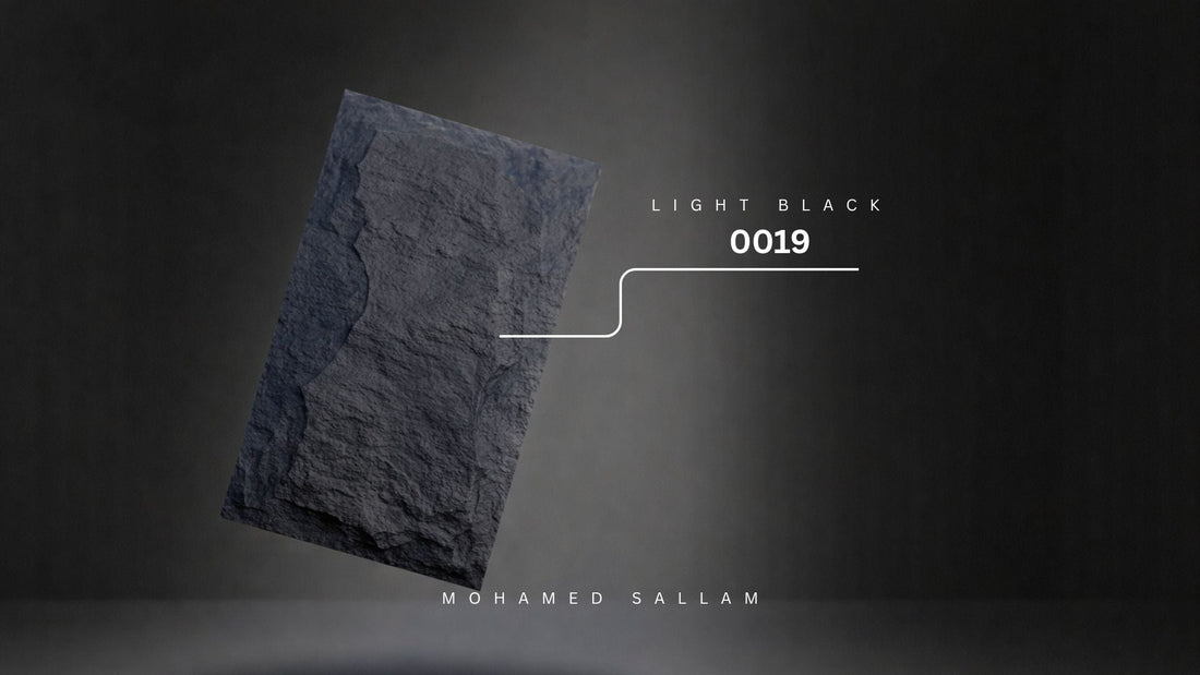 Light Black (0019) - PU Foam Stone Texture